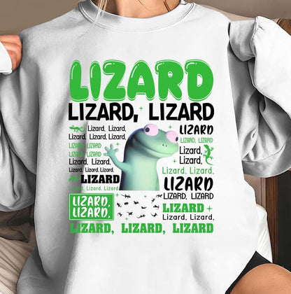 Cute Lizard Graphic Hoodie for Women - Playful Reptile Lover Sweatshirt