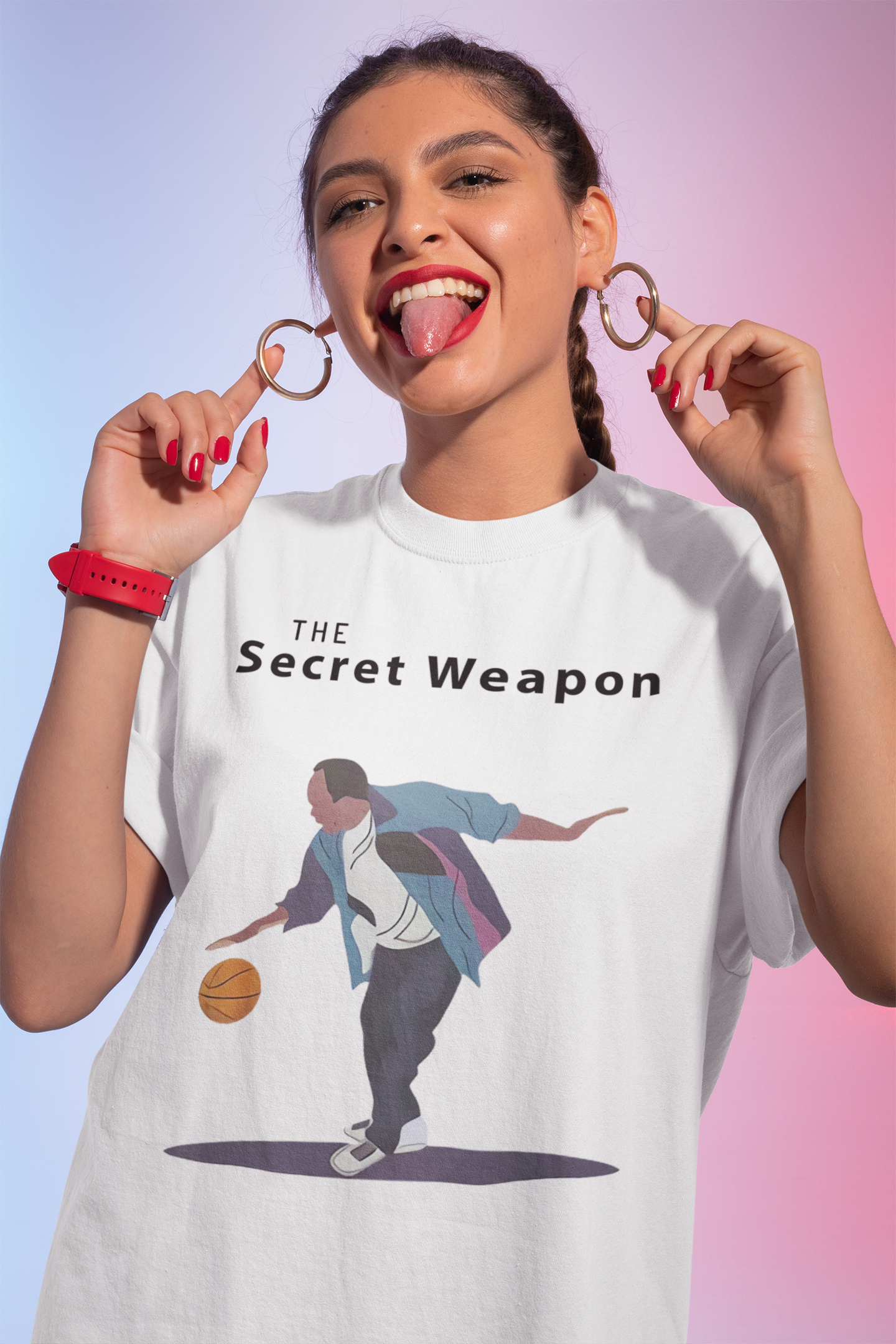 The Secret Weapon Basketball Graphic Sweatshirt - Casual Sporty Streetwear