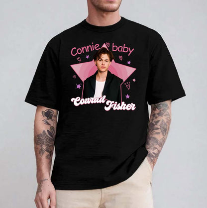 Connie Baby Conrad Fisher Fan T-Shirt - Cute Pink Star Graphic Tee