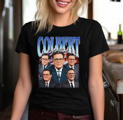 Colbert We Trust Shirt - Stephen Colbert Face Collage Tee