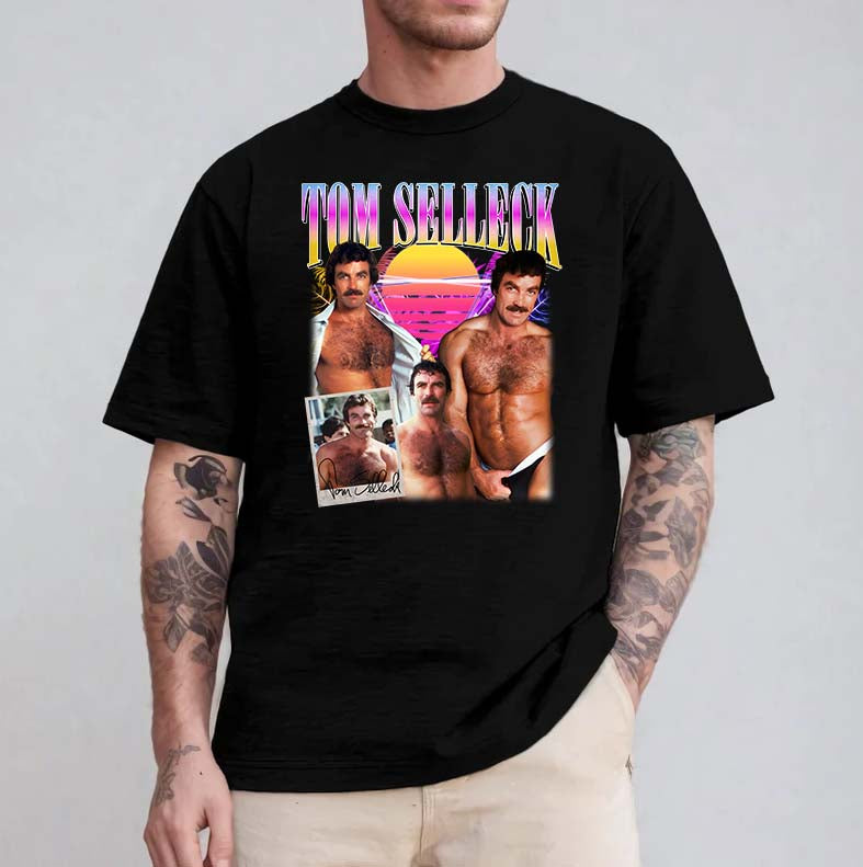 Retro Tom Selleck Vintage Style Graphic Tee Unisex Shirt