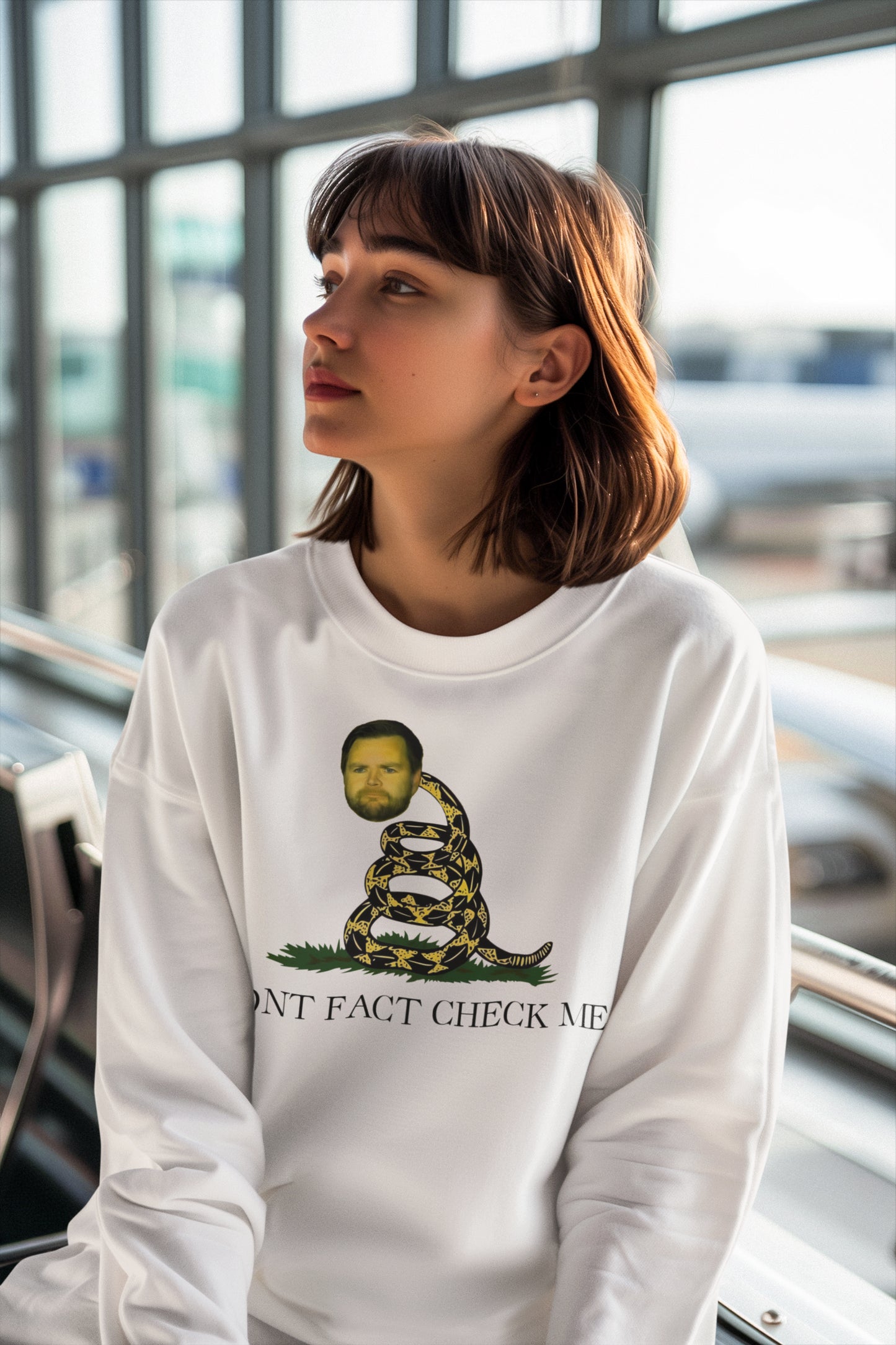 Don't Fact Check Me Funny Snake Face T-Shirt - Humorous Meme Graphic Tee