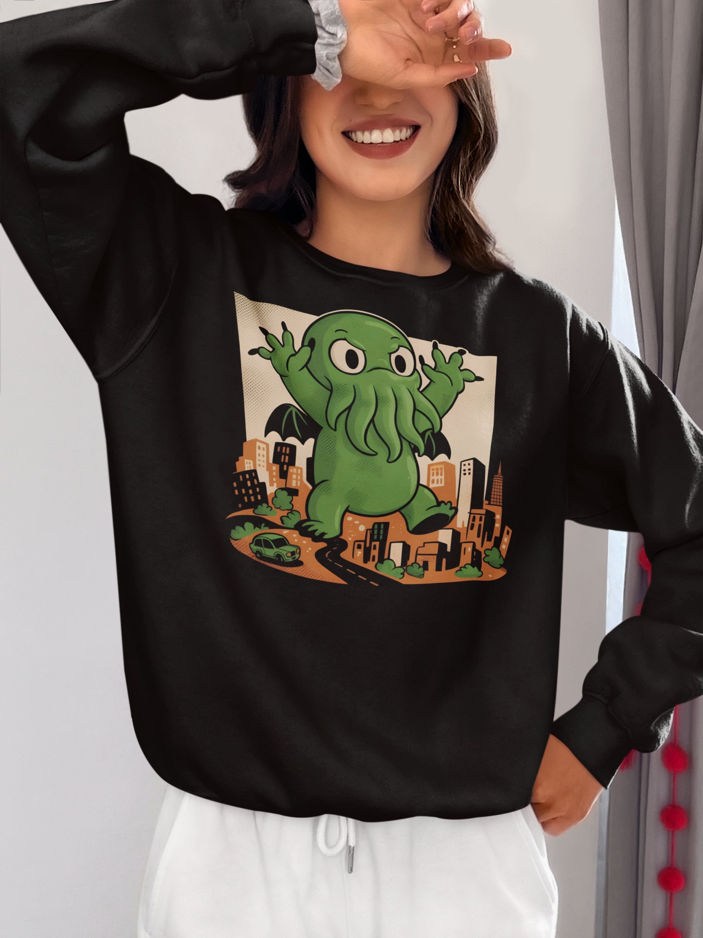 Cute Cthulhu Monster Graphic Tee - Funny Lovecraft Horror T-Shirt
