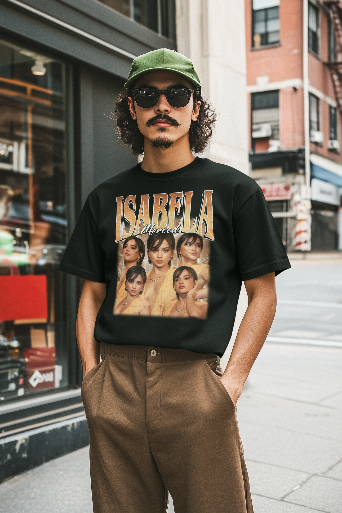 Isabela Merced Graphic Tee - Stylish Multi-Photo Fan Shirt