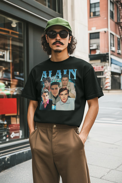Alain Delon Vintage Photo Collage Retro Graphic T-Shirt
