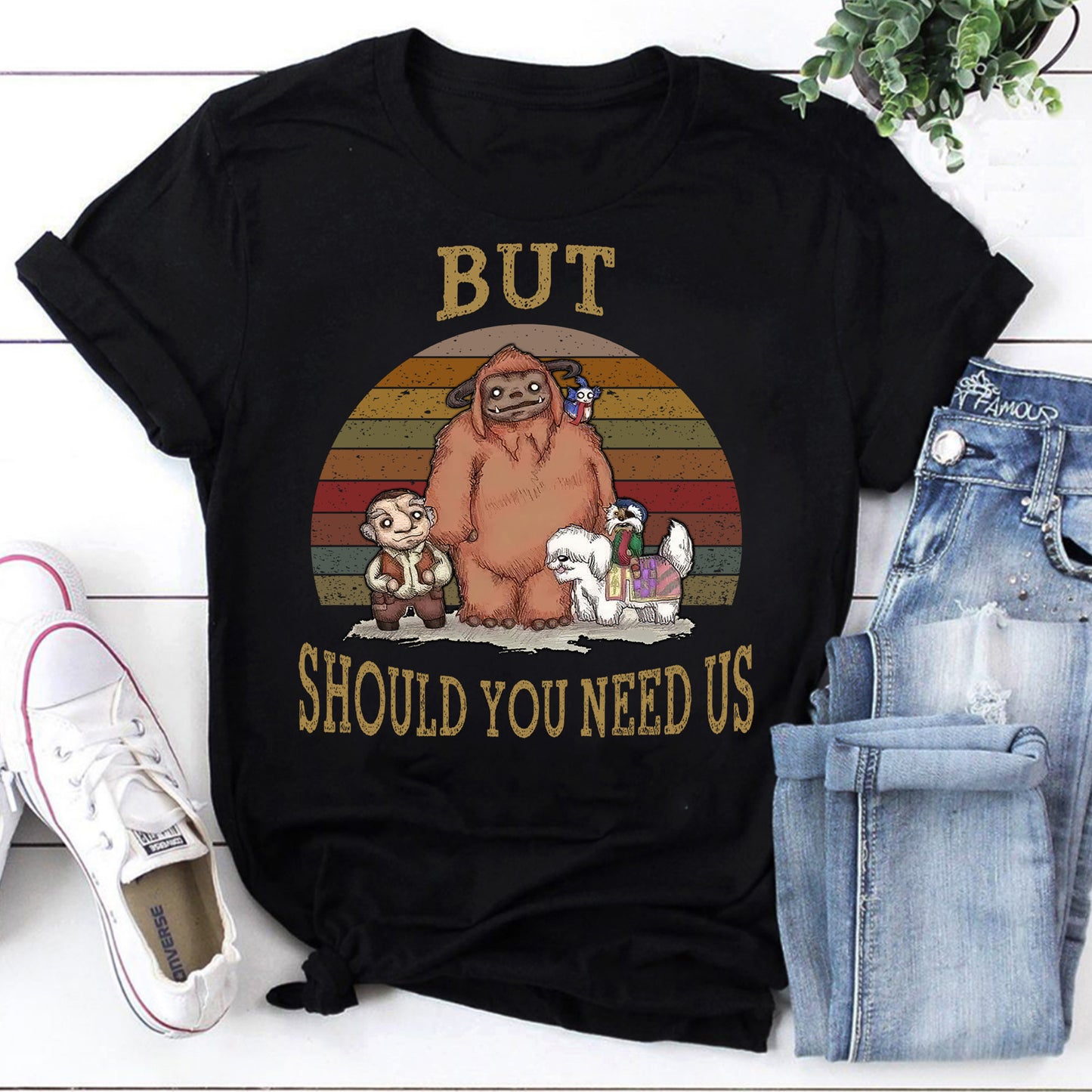 Vintage Fantasy Creature Friends Retro T-Shirt - But Should You Need Us