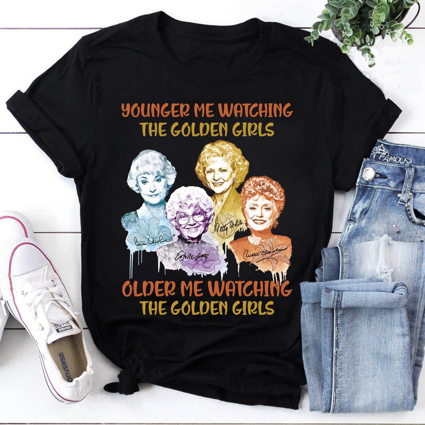 Golden Girls Watching Vintage Style Sweatshirt – Younger and Older Me Tee