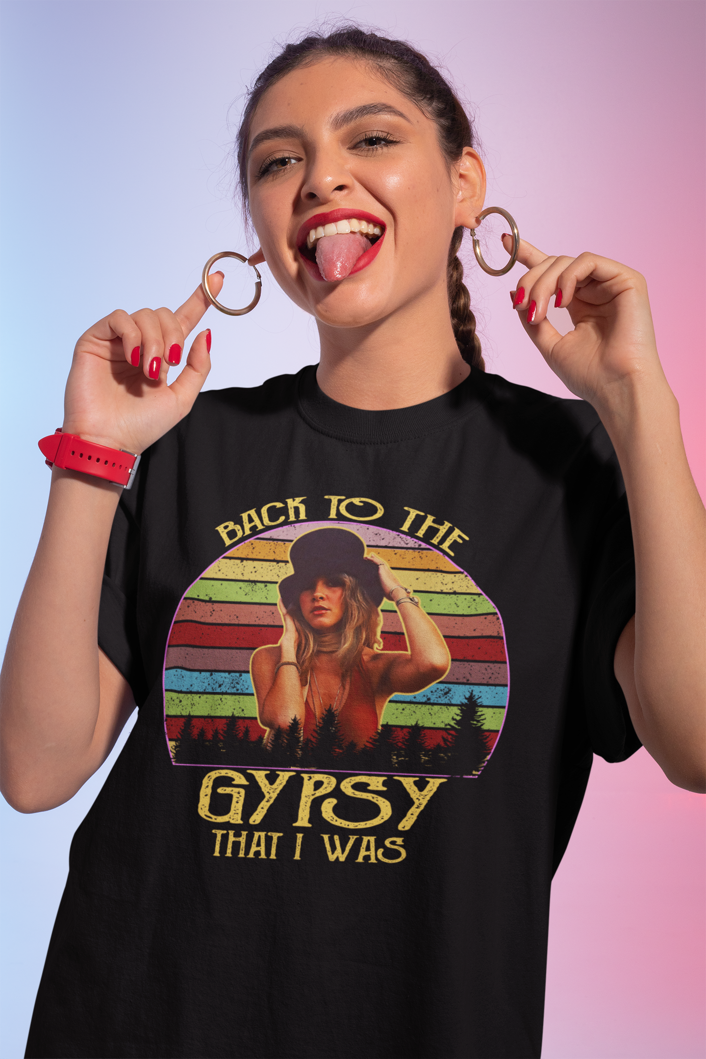 Back To The Gypsy That I Was Retro Vintage Boho T-Shirt