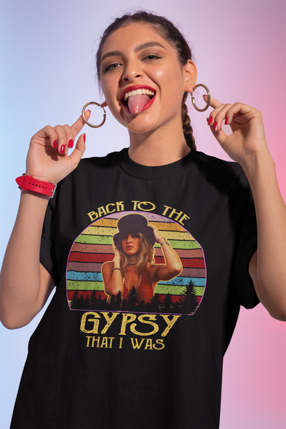 Back To The Gypsy That I Was Retro Vintage Boho T-Shirt