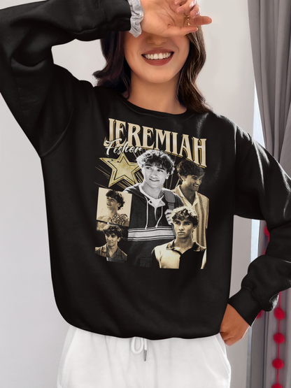Jeremiah Fisher Teen Boy Graphic T-Shirt - Striped Hoodie and Vintage Style Photos