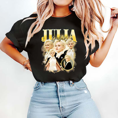 Julia Garner Vintage Style Graphic Hoodie - Retro Celebrity Portrait Sweatshirt