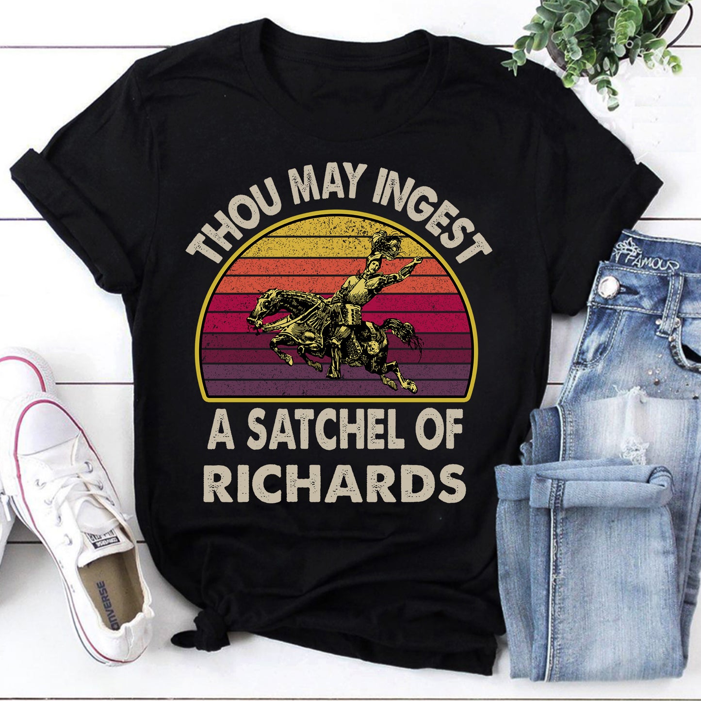 Thou May Ingest a Satchel of Richards Vintage Western Humor T-Shirt