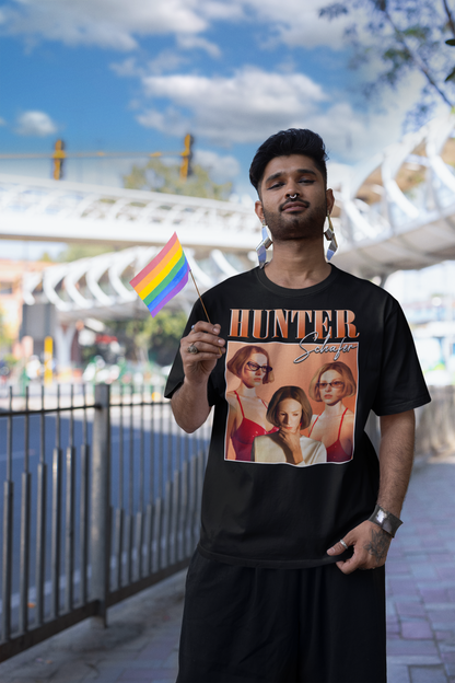 Hunter Schafer Inspired Graphic Tee - Artistic Portrait Vintage Style Shirt