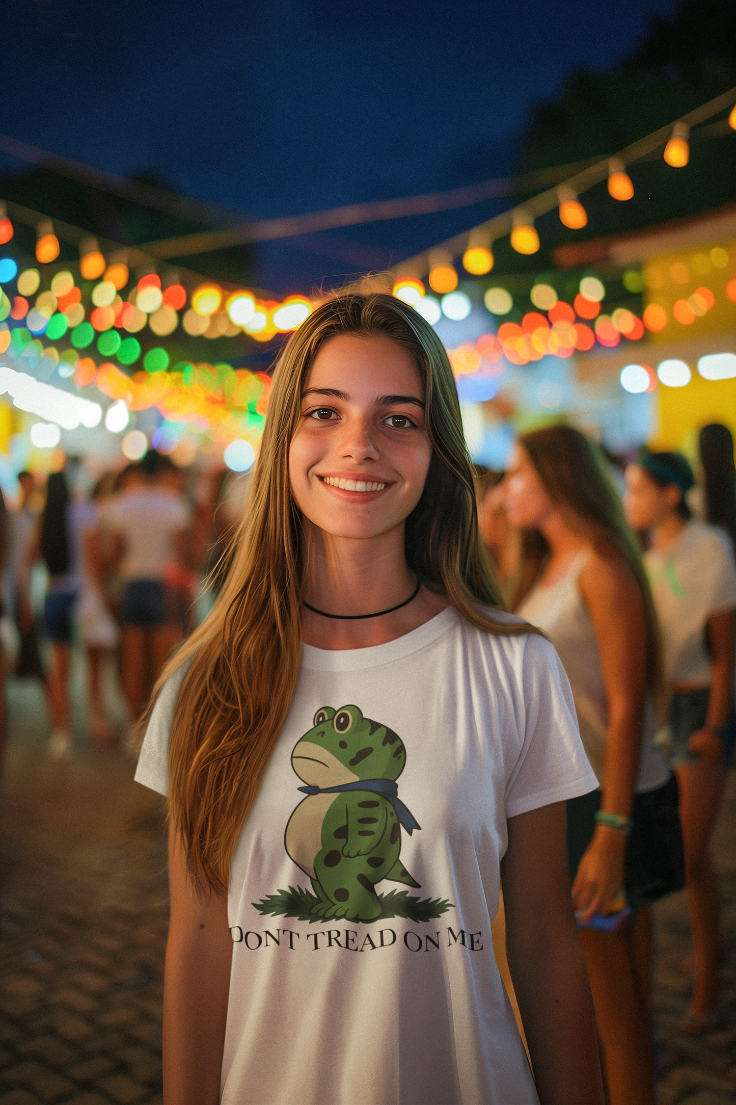 Funny Frog Cartoon Dont Tread On Me Shirt Cute Frog Graphic Tee