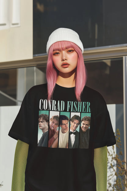 Conrad Fisher Collage Photo Hoodie | Retro Stylish Graphic Sweatshirt
