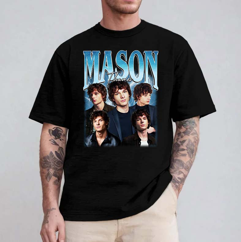 Mason Thames Graphic Tee | Cool Portrait Collage Shirt for Fans