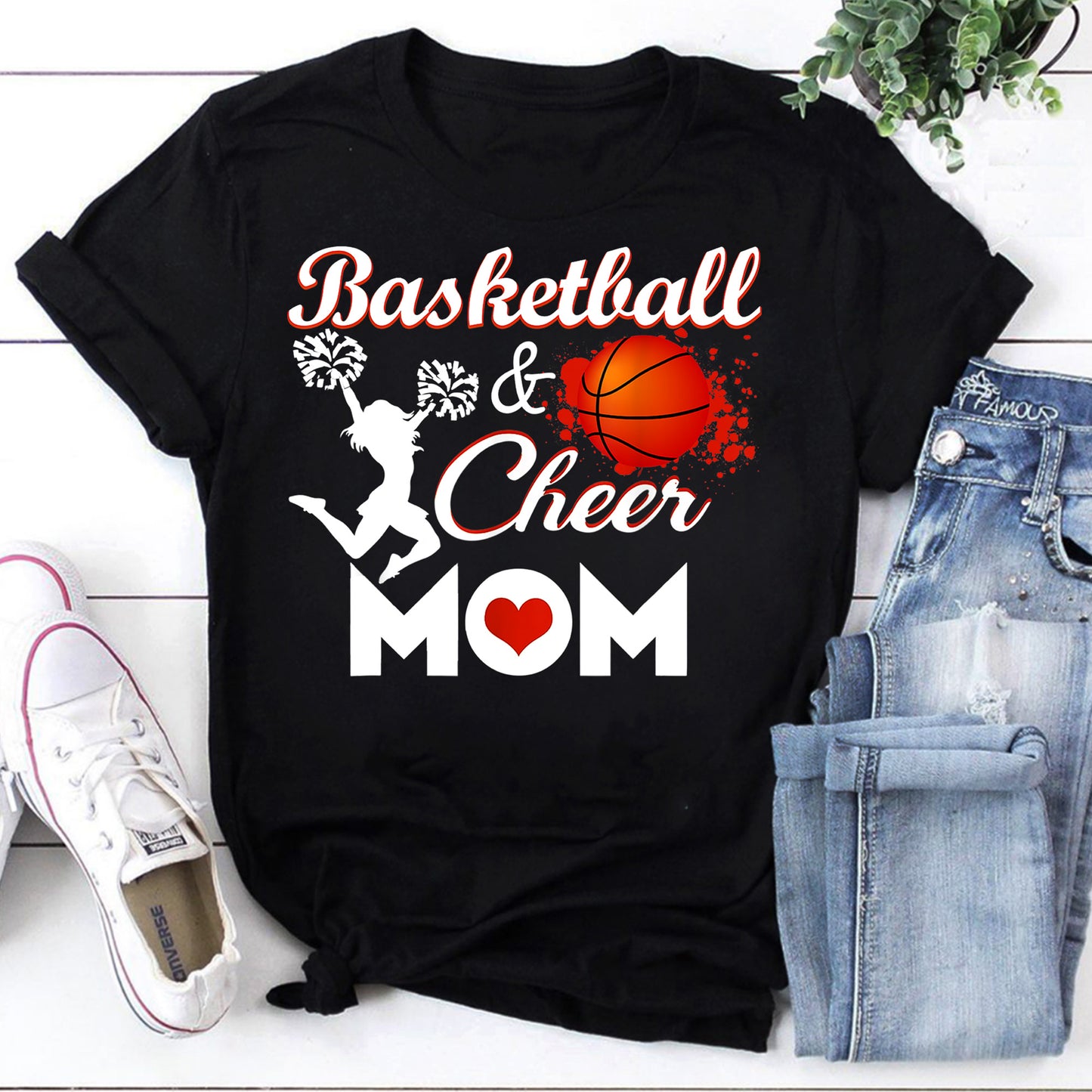 Basketball & Cheer Mom Sweatshirt - Sport Mom Appreciation Gift