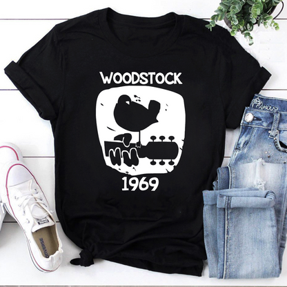 Vintage Woodstock 1969 Graphic Sweatshirt Black Unisex