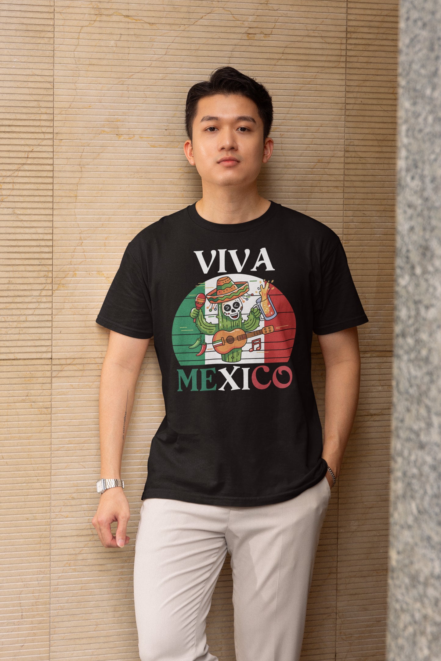 Viva Mexico Cactus Skeleton Shirt - Mexican Fiesta Graphic Tee
