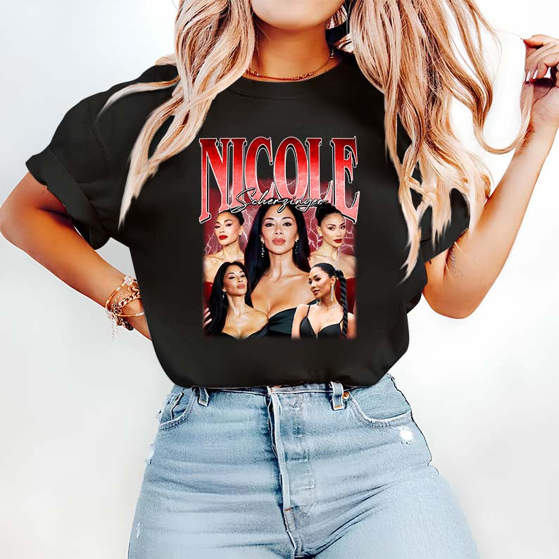 Nicole Scherzinger Collage Graphic Hoodie - Trendy Fan Sweatshirt