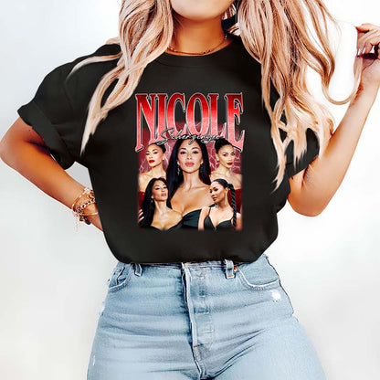 Nicole Scherzinger Collage Graphic Hoodie - Trendy Fan Sweatshirt