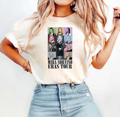 Mira Sorvino Eras Tour T-Shirt - Celebrity Photo Collage Tee