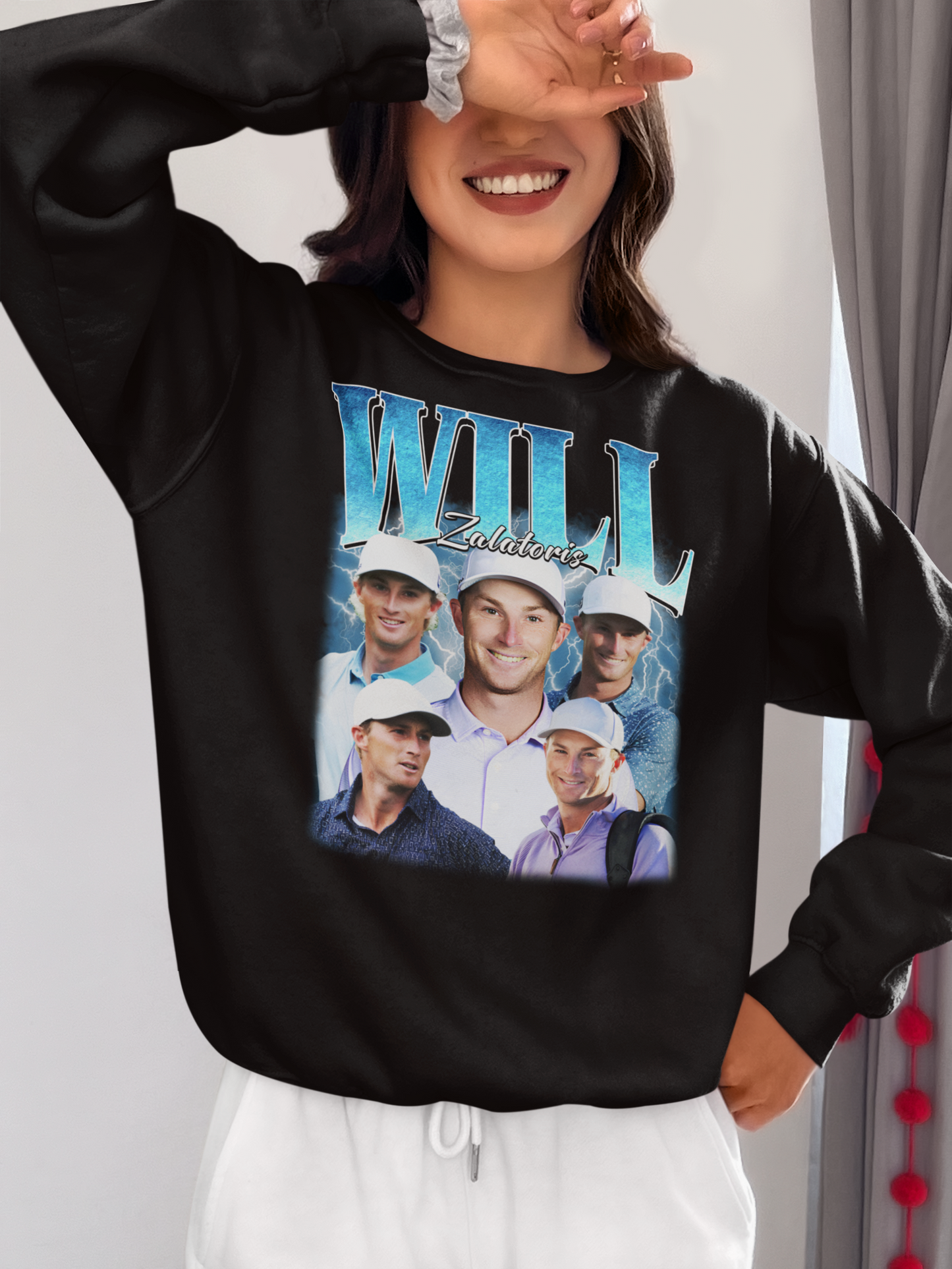Will Zalatoris Golf Fan T-Shirt Lightning Collage Graphic Tee
