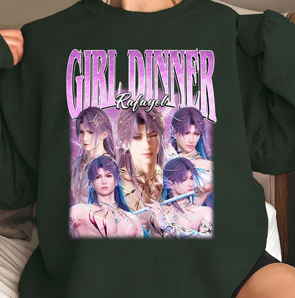 Girl Dinner Rafayel Graphic T-Shirt - Anime Style Character Art Tee