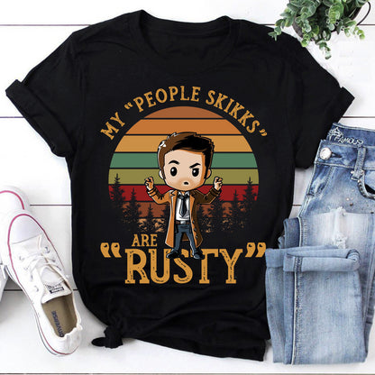 Funny People Skikks Are Rusty Vintage Style Crewneck Sweatshirt