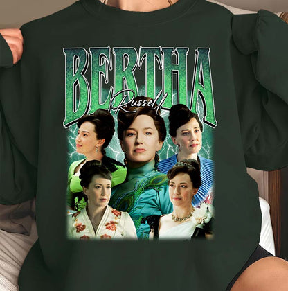 Bertha Russell Collage T-Shirt Vintage Style TV Series Tribute Tee
