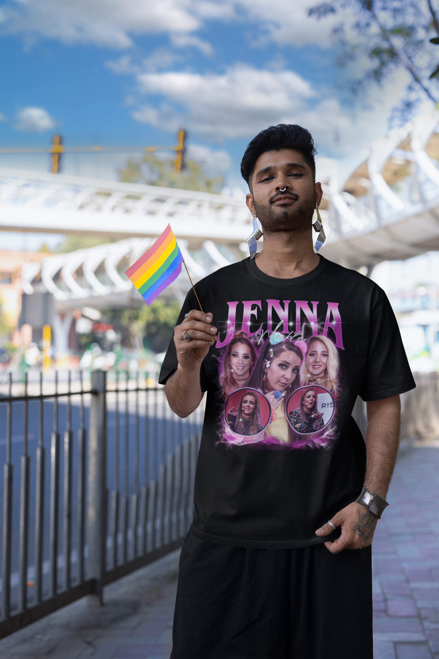 Jenna Marbles Vintage Style Graphic Tee - Iconic YouTube Star Tribute