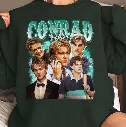 Conrad Fisher Vintage Style Graphic Tee - Retro Celebrity Portrait Shirt
