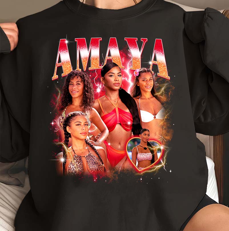 Amaya Personalized Photo Collage T-Shirt - Custom Name Graphic Tee