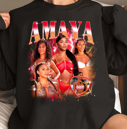 Amaya Personalized Photo Collage T-Shirt - Custom Name Graphic Tee