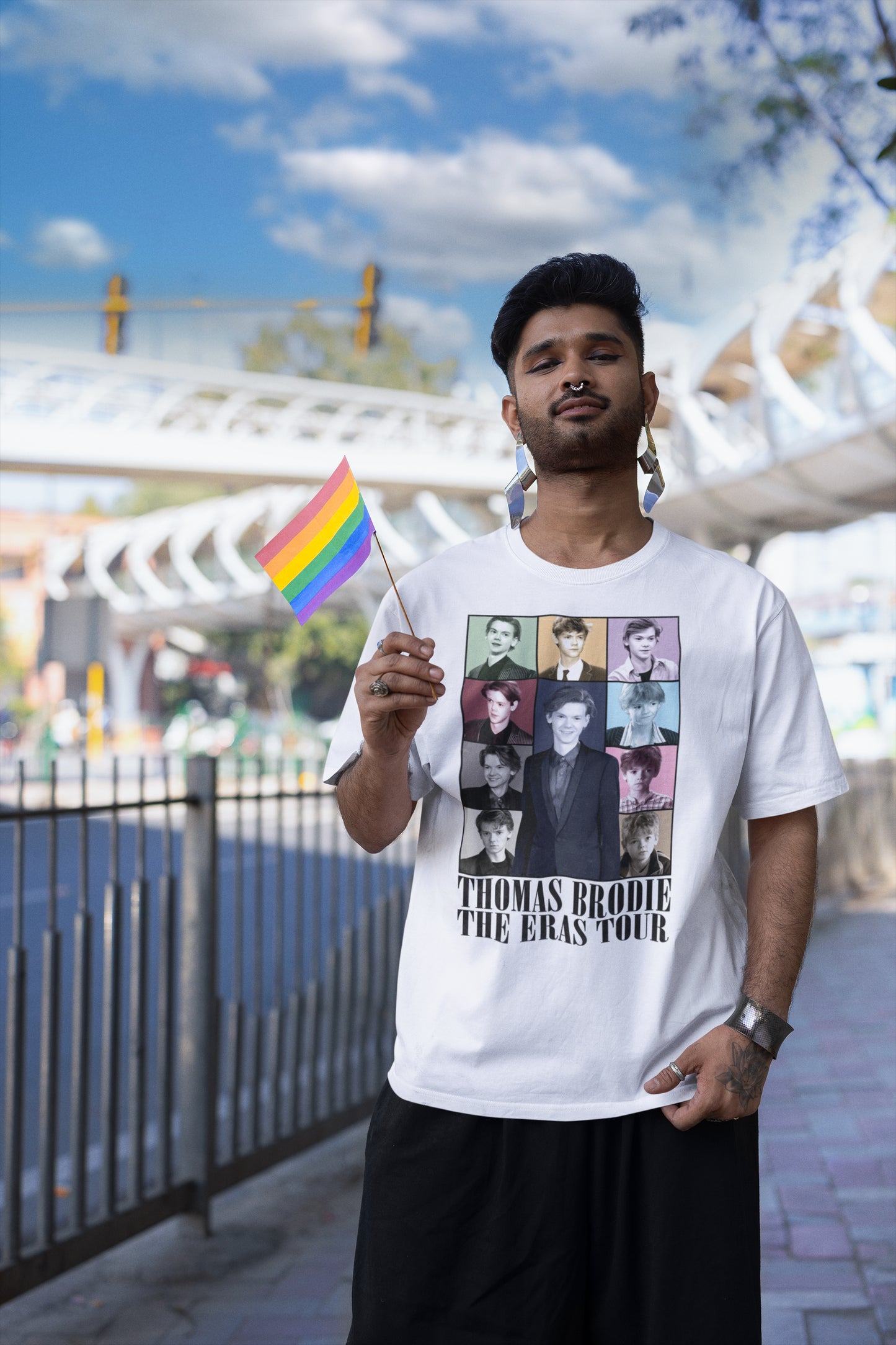 Thomas Brodie The Eras Tour T-Shirt | Retro Photo Collage Tee