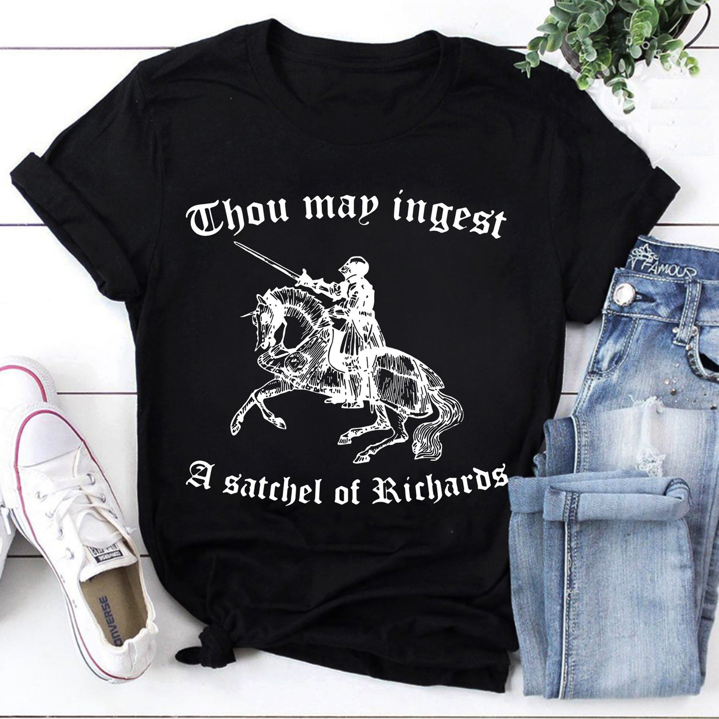 Thou May Ingest A Satchel Of Richards Vintage Knight Sweatshirt