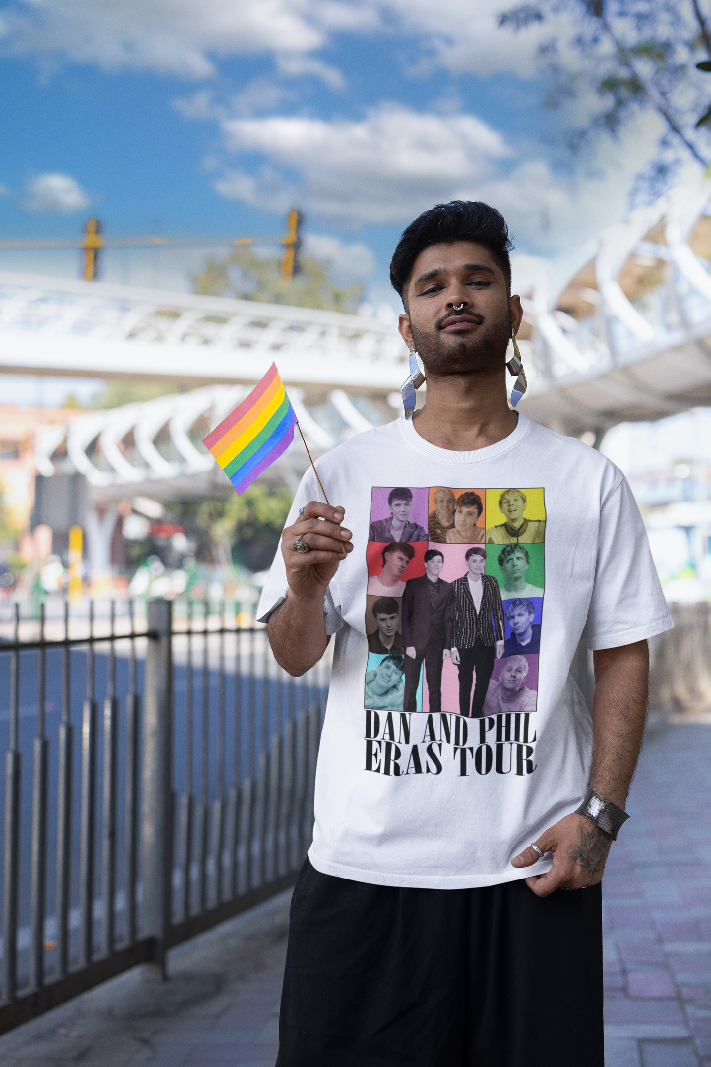 Dan and Phil Eras Tour T-Shirt Colorful Collage Fan Tee