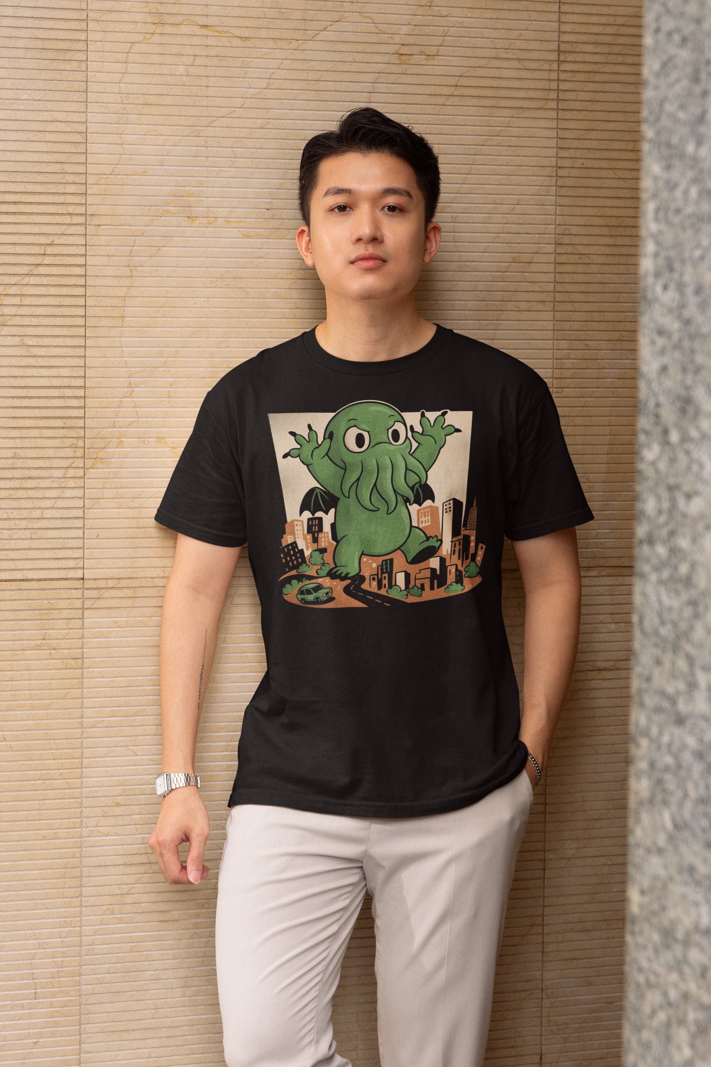 Cute Cthulhu Monster Graphic Tee - Funny Lovecraft Horror T-Shirt