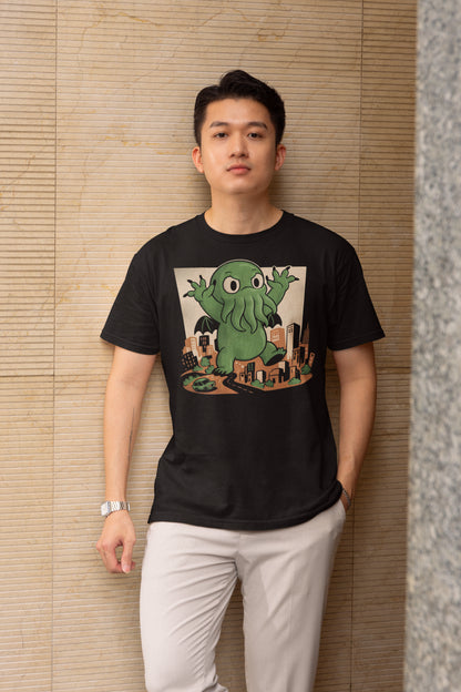 Cute Cthulhu Monster Graphic Tee - Funny Lovecraft Horror T-Shirt