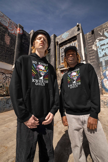 No Kings Queens Only Rainbow Pride T-Shirt - LGBTQ+ Empowerment Graphic Tee