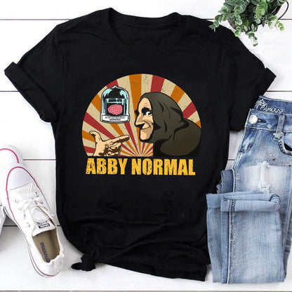 Abby Normal Funny Retro Horror T-Shirt with Brain Jar Graphic