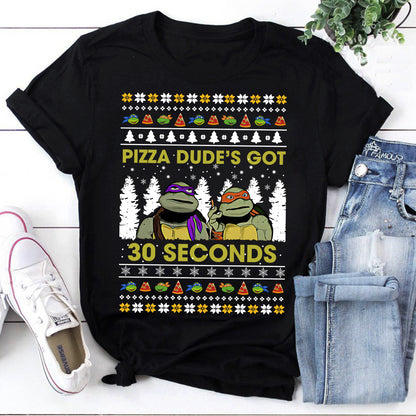 Pizza Dude's Got 30 Seconds TMNT Ugly Holiday Sweater