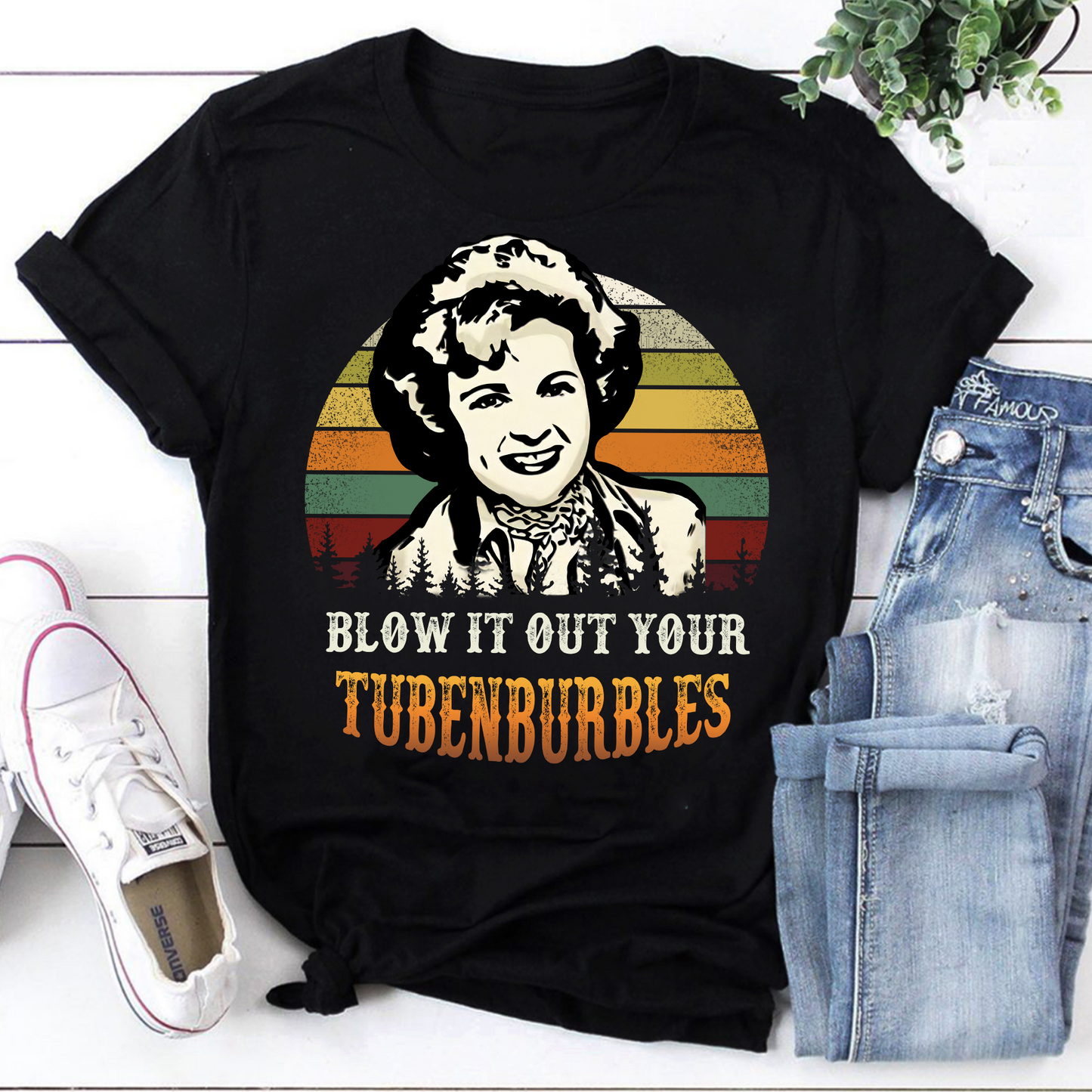 Vintage Style Blow It Out Your Tubenburbles Funny Graphic Tee