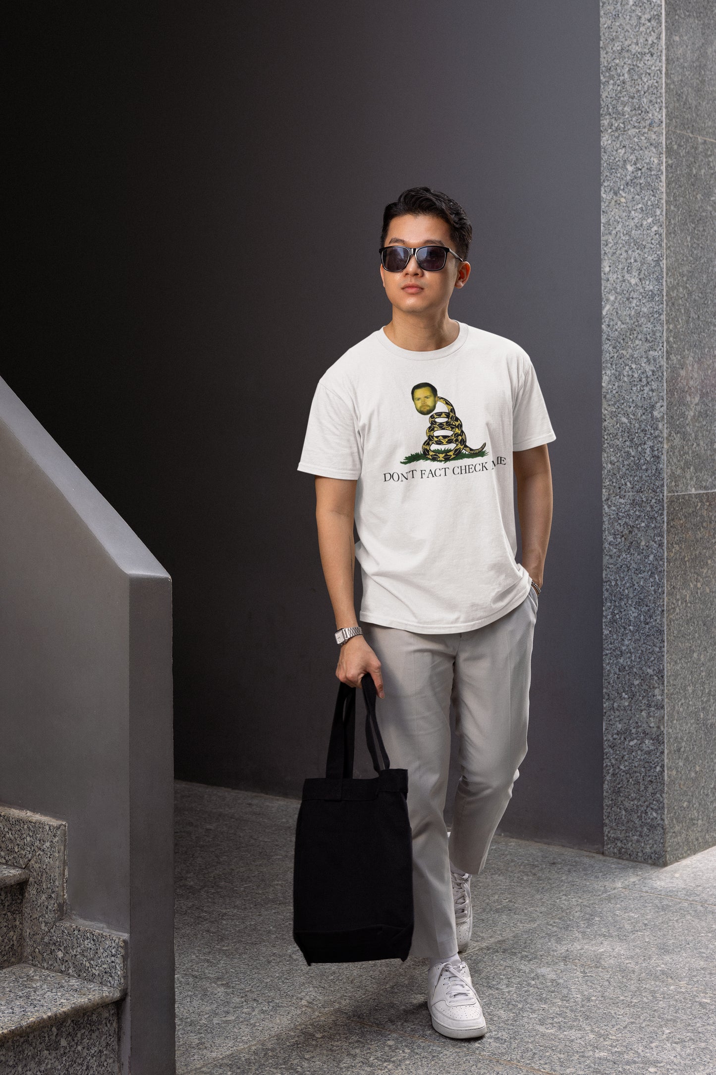 Don't Fact Check Me Funny Snake Face T-Shirt - Humorous Meme Graphic Tee