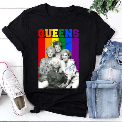 Golden Girls Queens Retro Rainbow Pride T-shirt