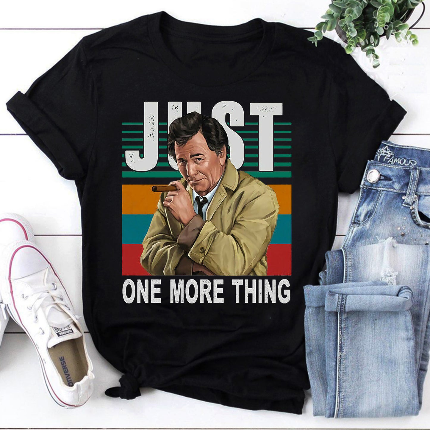 Columbo Just One More Thing Vintage Style Detective TV Show T-Shirt