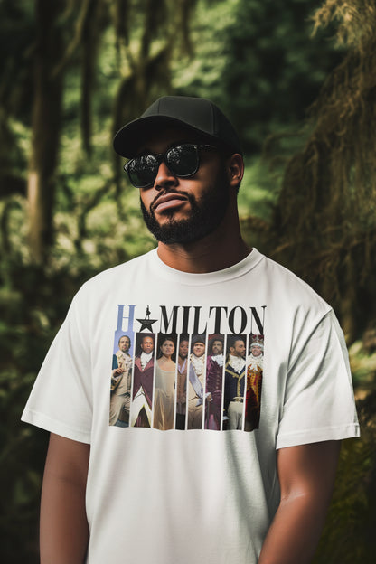 Hamilton Musical Cast Portrait T-Shirt - Broadway Show Fan Tee