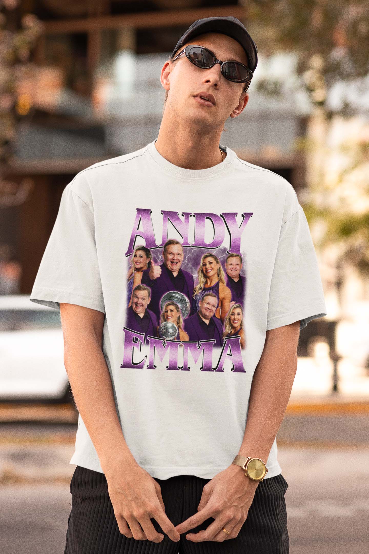 Andy & Emma Dancing Champions T-Shirt - Purple Lightning Dance Fan Tee