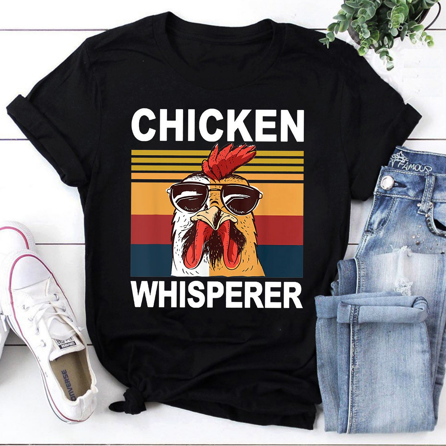 Chicken Whisperer Funny Vintage Style Pullover Sweatshirt
