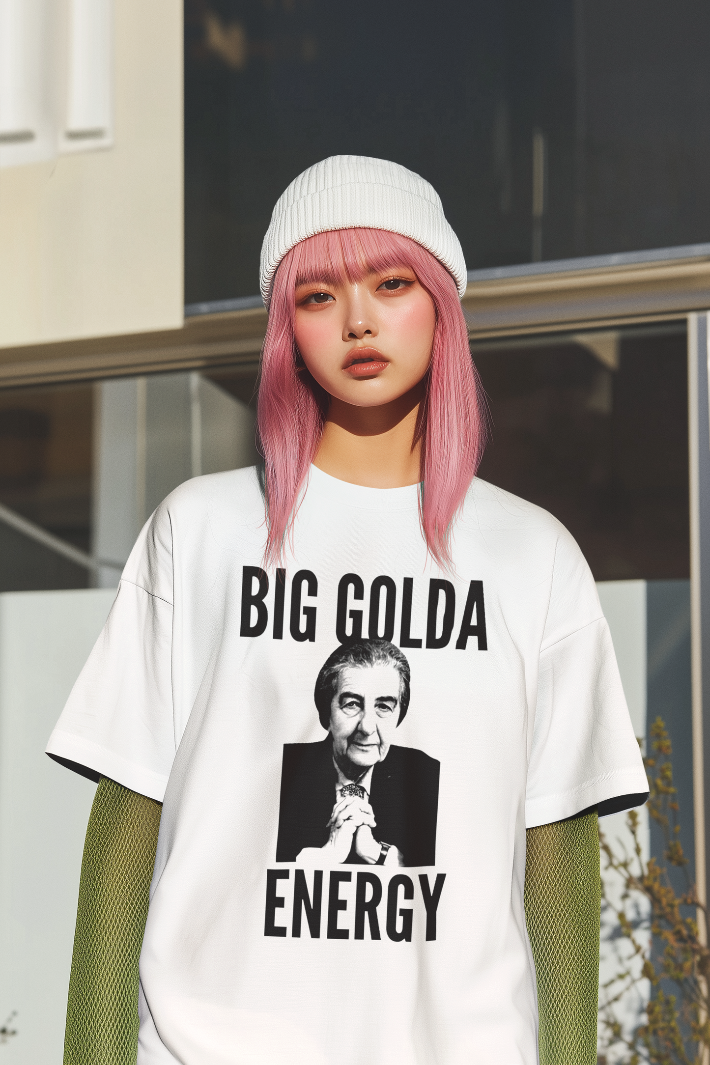 Big Golda Energy Hoodie - Bold Vintage Political Icon Sweatshirt